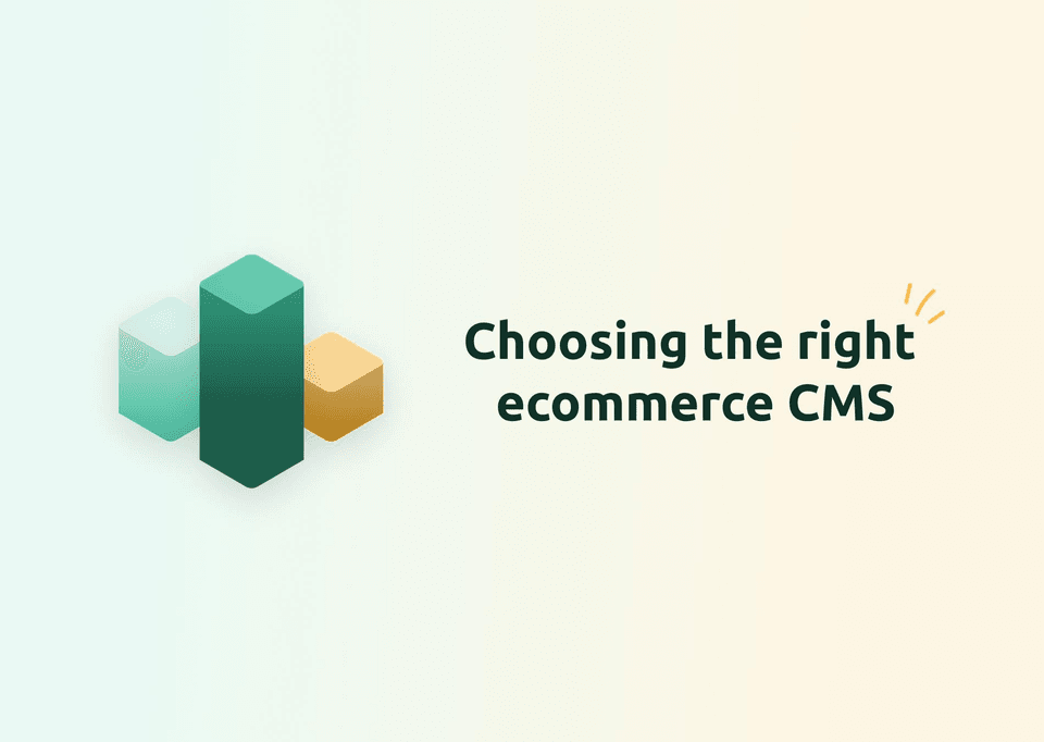 Cover image for the article "Choosing the Right Ecommerce CMS for Success"