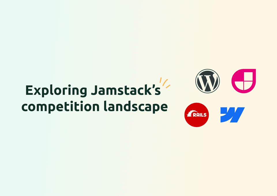 Cover image for the article "Exploring the Jamstack Competition Landscape"