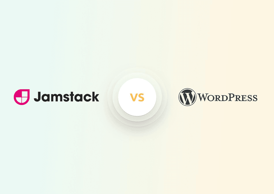 Cover image for the article "Jamstack vs WordPress Architecture Comparison"