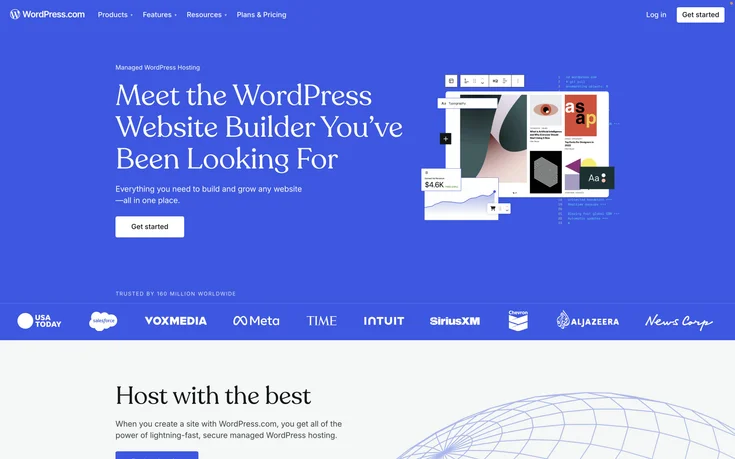 WordPress homepage