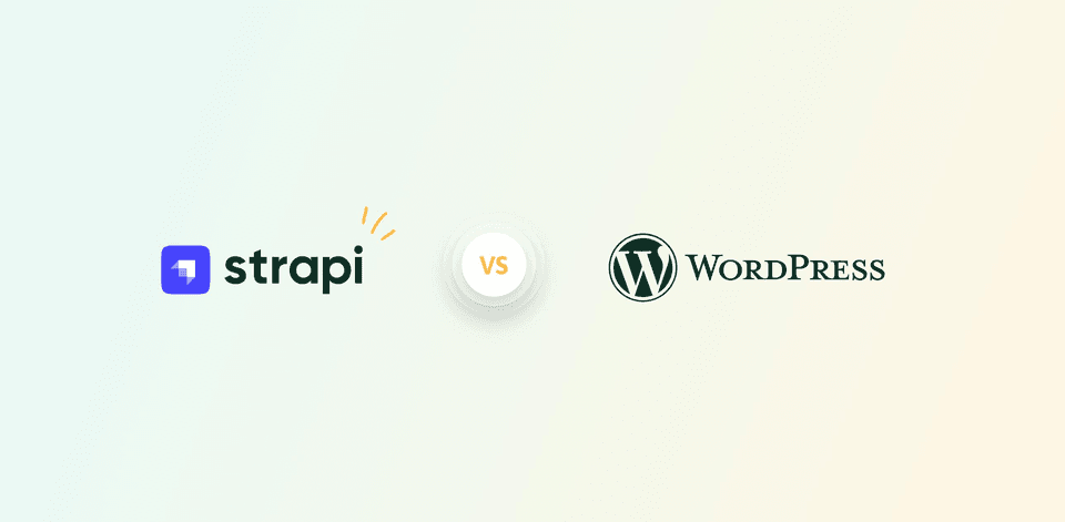 Strapi vs WordPress logos