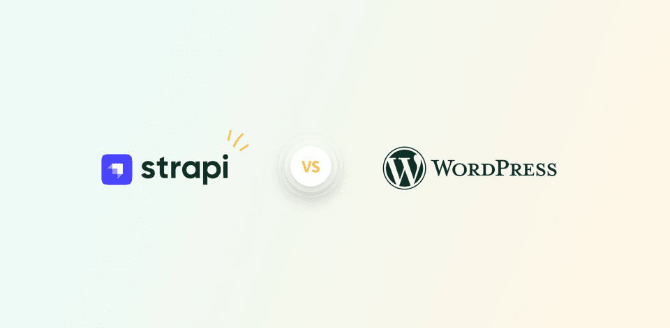 Strapi vs WordPress logos